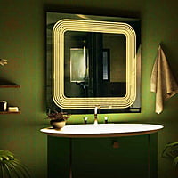 Square LED Touch Sensor Mirror For Washroom 03 Square LED Touch Sensor Mirror For Washroom 03