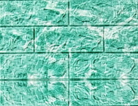 3D Self Adhesive Green & White Brick Wall Stickers White 3D Self Adhesive Green & White Brick Wall Stickers White