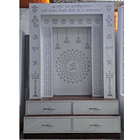 Acrylic Om Mandir With Storage Space | Acrylic Pillar Acrylic Om Mandir With Storage Space | Acrylic Pillar