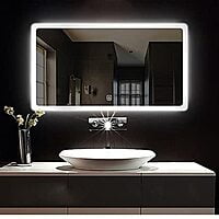 Rectangular Touch Sensor LED Mirror for Living Room 05