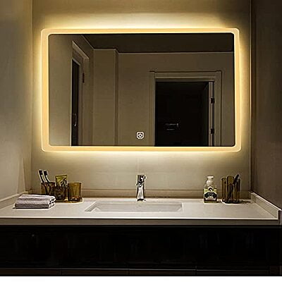 Rectangular Touch Sensor LED Mirror for Living Room 05