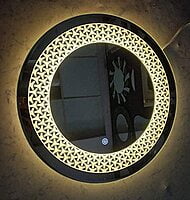 Rounded LED Mirror With Sensor Lights 06