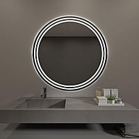 Rounded LED Mirror With Sensor Lights 07