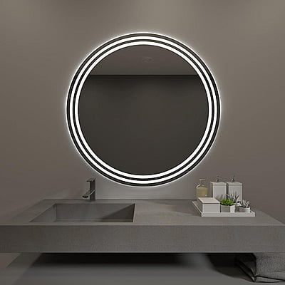 Rounded LED Mirror With Sensor Lights 07