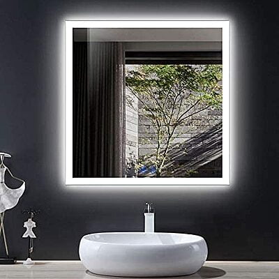 Square LED Touch Sensor Mirror For Washroom 04