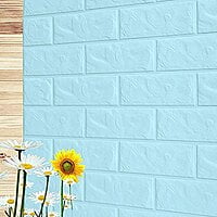 3D Light Blue Brick Wall Stickers Panel Self Adhesive 3D Light Blue Brick Wall Stickers Panel Self Adhesive
