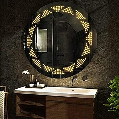 Rounded LED Touch Sensor Mirror For Washroom 021