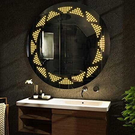 Rounded LED Touch Sensor Mirror For Washroom 021