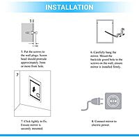 Rectangular LED Touch Sensor Mirror