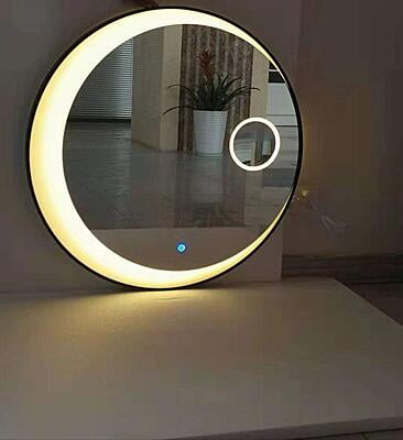 Rounded LED Mirror With Sensor Lights 10