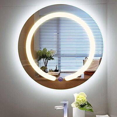 Rounded LED Mirror With Sensor Lights 08
