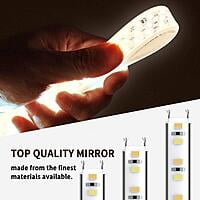 Rounded LED Mirror With Sensor Lights