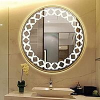 Rounded LED Mirror With Sensor Lights 11