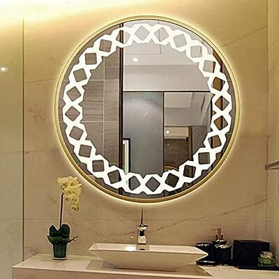 Rounded LED Mirror With Sensor Lights 11