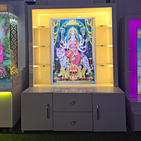 Sherawali Mata Puja Mandir Printed on Acrylic with Storage Space | Sehrawat Brothers Sherawali Mata Puja Mandir Printed on Acrylic with Storage Space | Sehrawat Brothers