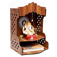 Sehrawat Brothers Wooden Pooja Mandir for Home & Office SB016