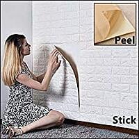 3D White Brick Wall Stickers Panel Self Adhesive