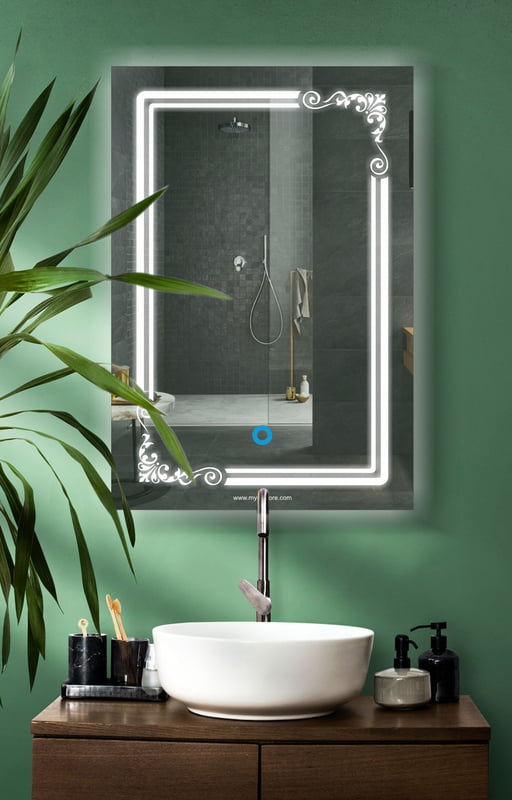 Rectangular LED Touch Sensor Mirror