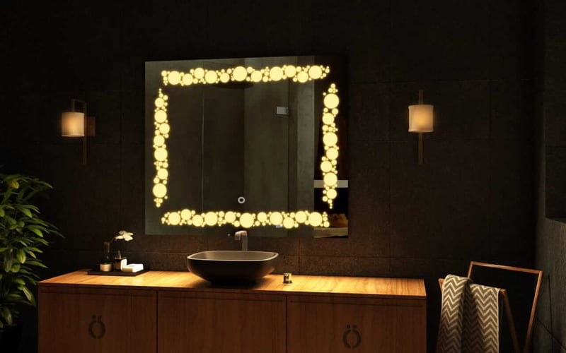 Rectangular Touch Sensor LED Mirror for Bedroom 09