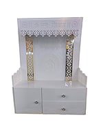 Elegant 3D Corian Om Mandir With Drawer