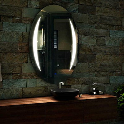 Oval LED Touch Sensor Mirror for Living Room 02