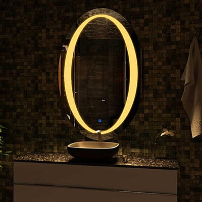 Oval LED Touch Sensor Mirror for Living Room 04