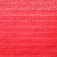 3D Red Brick Wall Stickers Panel Self Adhesive