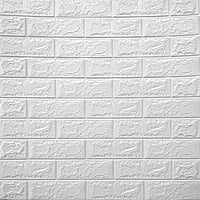 3D White Brick Wall Stickers Panel Self Adhesive