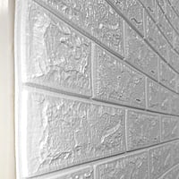 3D White Brick Wall Stickers Panel Self Adhesive
