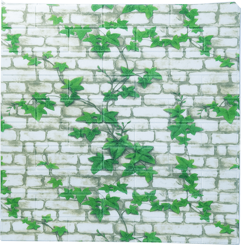 3D Self Adhesive Green Leaves Brick Wall Stickers 3D Self Adhesive Green Leaves Brick Wall Stickers