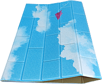 3D Self Adhesive Cloudy Sky Brick Wall Stickers 3D Self Adhesive Cloudy Sky Brick Wall Stickers