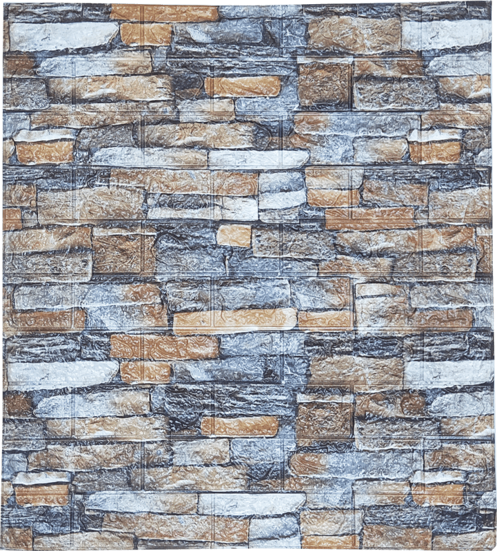 3D Self Adhesive Mixed Colour Brick Wall Stickers 3D Self Adhesive Mixed Colour Brick Wall Stickers