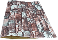 3D Self Adhesive Brown &Grey Brick Wall Stickers 3D Self Adhesive Brown &Grey Brick Wall Stickers