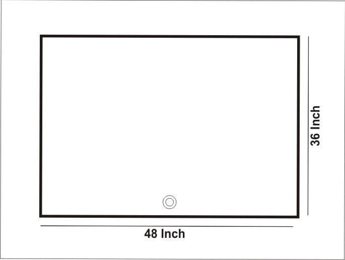 Rectangular Touch Sensor LED Mirror for Living Room 05