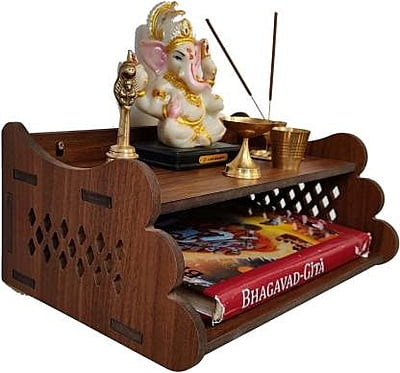 Sehrawat Brothers Wooden Pooja Stand for Home & Office SB003