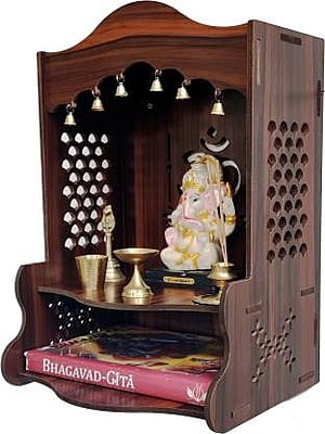 Sehrawat Brothers Beautiful Wooden Pooja Mandir for Home & Office SB001