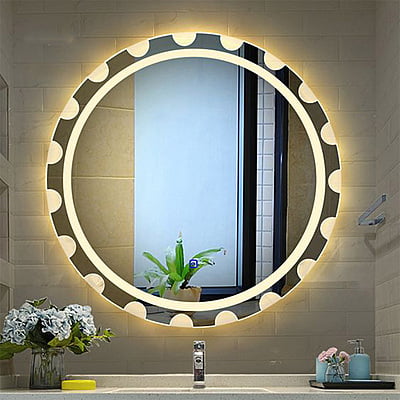 Rounded LED Touch Sensor Mirror For Washroom 014