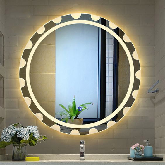 Rounded LED Touch Sensor Mirror For Washroom 014