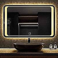 Rectangular Touch Sensor LED Mirror for Office 07 Rectangular Touch Sensor LED Mirror for Office 07