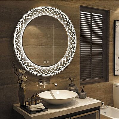 Round LED Mirror With Sensor Lights