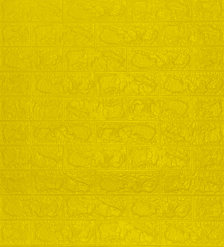 3D Self Adhesive Lemon Yellow Brick Wall Stickers 3D Self Adhesive Lemon Yellow Brick Wall Stickers