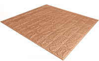 3D Self Adhesive Orange Brick Wall Stickers